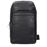 Piquadro Black Leather Crossbody Bag